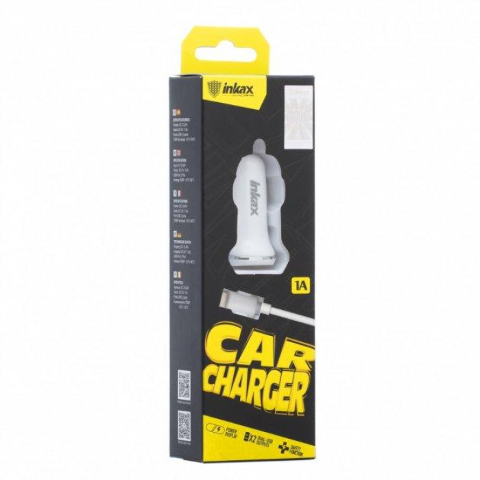 Автомобільний зарядний пристрій Inkax CD-13 iphone