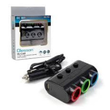 Автомобільний зарядний пристрій Olesson MOD-1523 ( 3 in 1/120W/Triple Direct LED Socket )(120)