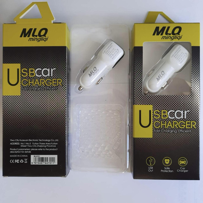 Автомобільний зарядний пристрій 12V/2USB/2A MLQ 701 (120)