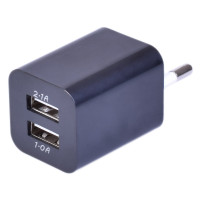 Мережевий зарядний пристрій КУБІК ART-2100 (220v/2usb/2Am)(1000)