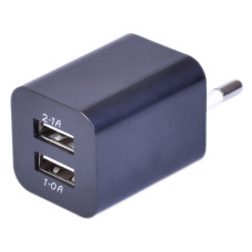 Мережевий зарядний пристрій КУБІК ART-2100 (220v/2usb/2Am)(1000)