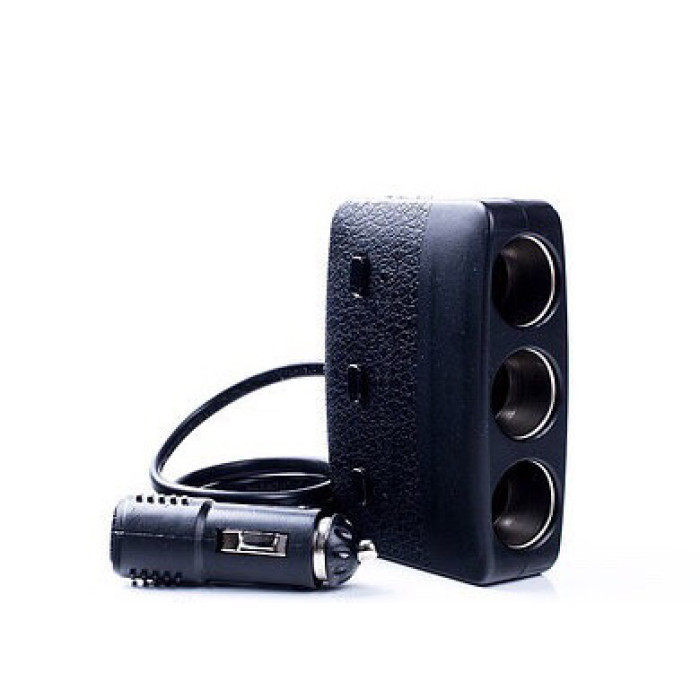 Розгалужувач авто OLESSON 1636/JS-1015 (3 гнізда+2*USB)(120)