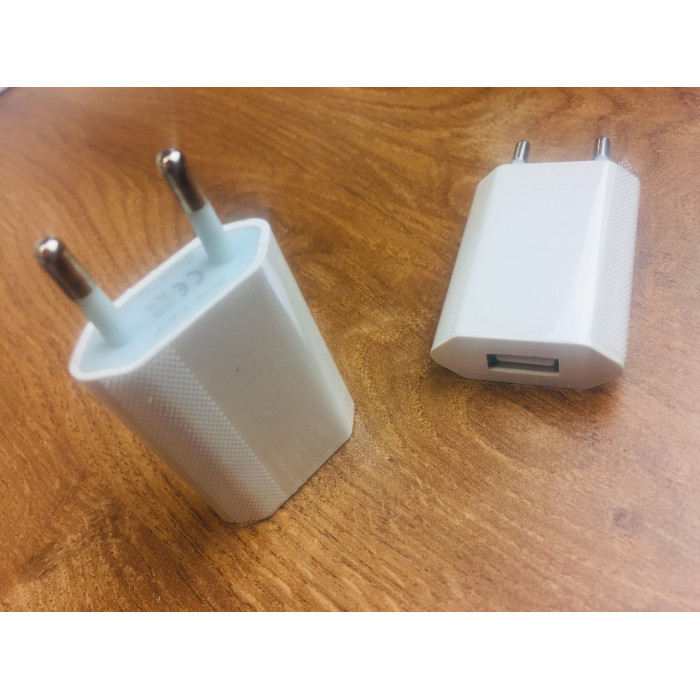 Мережевий зарядний пристрій плоский 220v/1usb/1 Am (1000 шт./ясть)