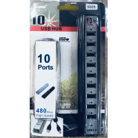USB-розгалужувач HUB на 10 PORTS ART-5005 220 V (50)