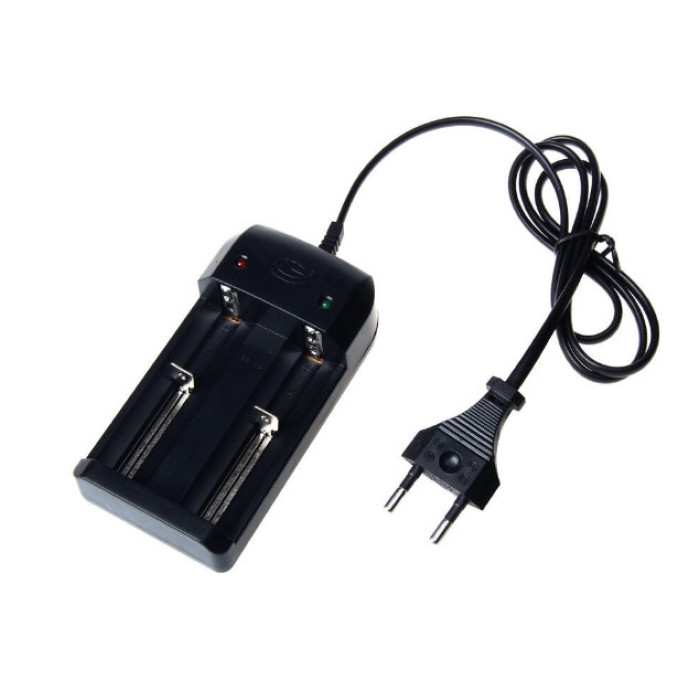 Мережеві зарядні пристрої для двох акумуляторів 18650-2/ZJ 3009 зі шнуром (200 шт./шум)