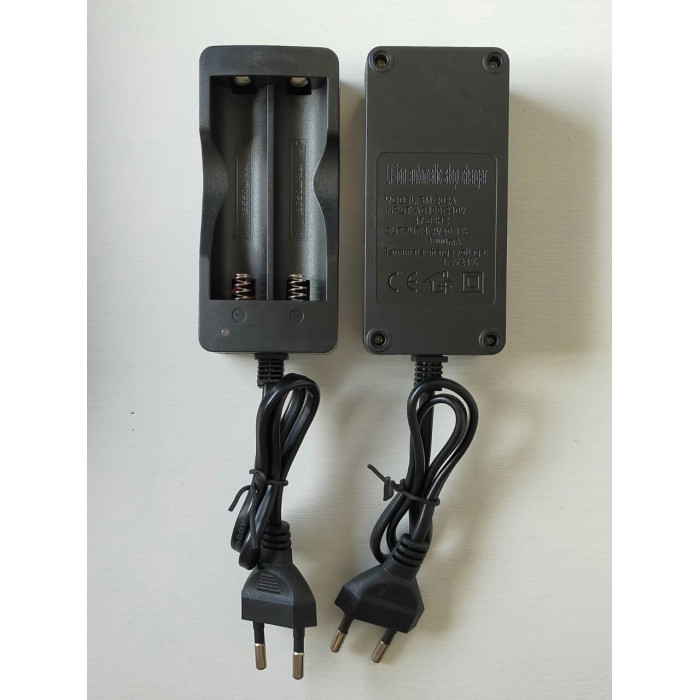 Мережеві зарядні пристрої для двох акумуляторів 18650-2/ZJ 3009 зі шнуром (200 шт./шум)