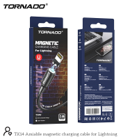 USB-L TORNADO TX14 Magnetic (2.4A/1m) Lighting, iphone black