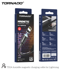 USB-L TORNADO TX14 Magnetic (2.4A/1m) Lighting, iphone black