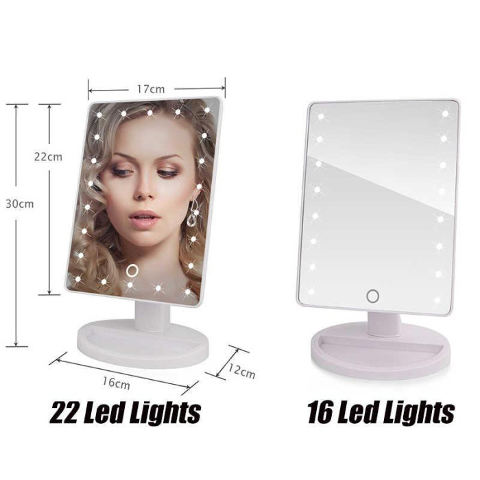 Дзеркало з підсвіткою для макіяжу на 22LED ZER-22L XR-1608/ 816 (36)