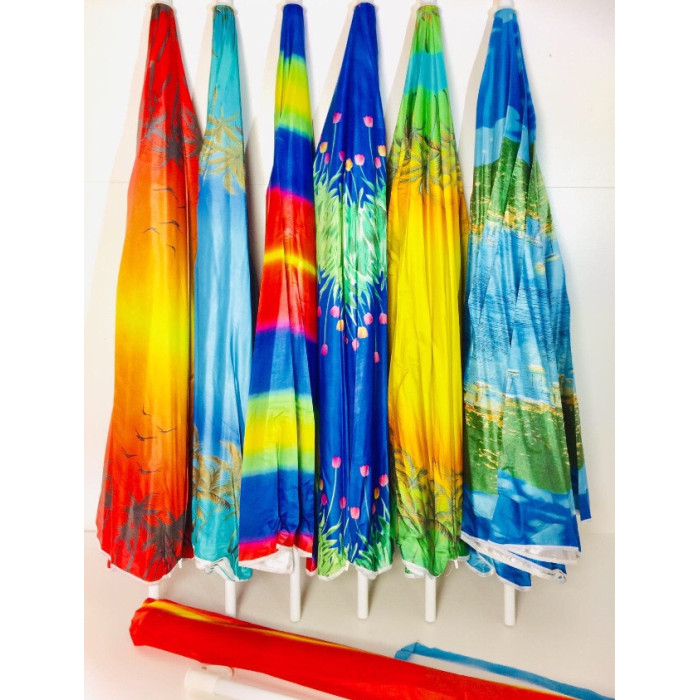 Парасолька пляжна посилена з нахилом 2 м Umbrella Best 12 (12 шт./ясть)